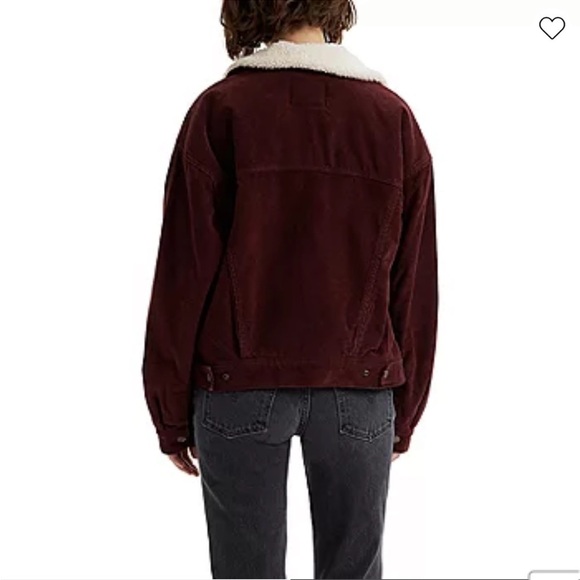 New Levi's 90'S Sherpa Trucker Midweight Black Corduroy Denim Jacket  Sz X-Large - Picture 2 of 9